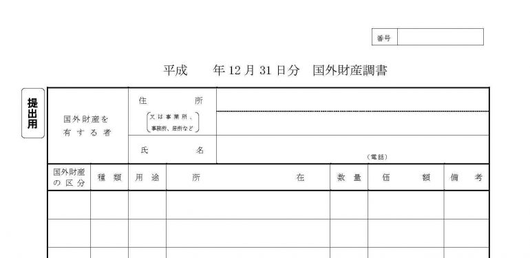 国外財産調書